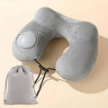 U-shaped Travel Pillow with Hump Design Press-to-inflate Portable Neck for Flight and Business Trips U-shaped for Neck Amagi