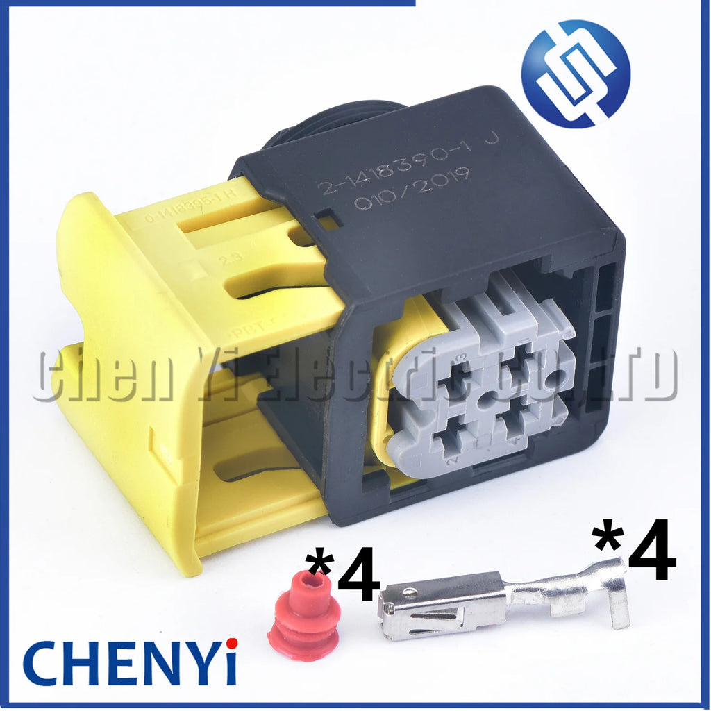 4 Pin Auto Nitrogen oxygen sensor Connector Urea pump Plug 1-1418390-1 2-1418390-1 3-1418390-1 4-1418390-1 For CUMMINS Auman