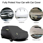 Universal For Audi A3 A4 A5 A6 A7 B7 B8 C5 Q2 Q3 Q5 7 Body Full Covers Black/Silver Outdoor Sun Snow Rain Protection Cover Amagi