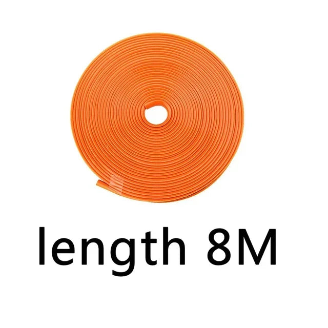 4M / 8M Car Grilles Decoration Strips Auto Wheel Protector Car-styling Accessories Wheel Sticker Tire Rim Strip Chrome Tape Good
