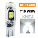 2/10/20 PCS Flash Strobe T10 W5W LED Bulb12V 2835-5SMD 6500K White Car Interior Dome Map Trunk License Plate Wedge Side Lights