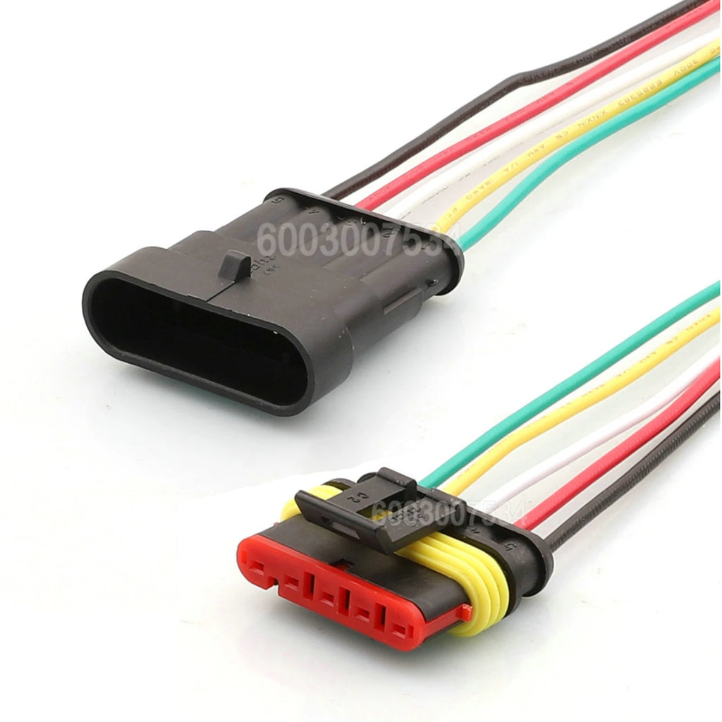 5 PIN Waterproof Electrical Auto 1.8mm Male Female Connector Plug with Wire Cable Harness for Car Motorcycle 282107-1 282089-1