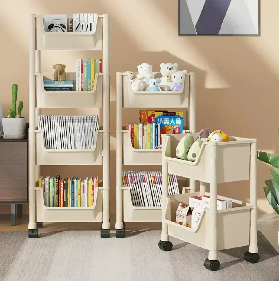 Versatile 2-5Tier Rolling Storage Cart with Wheels Perfect Bathroom Kitchen Office Ideal Groceries Snacks Toys Books Toiletries