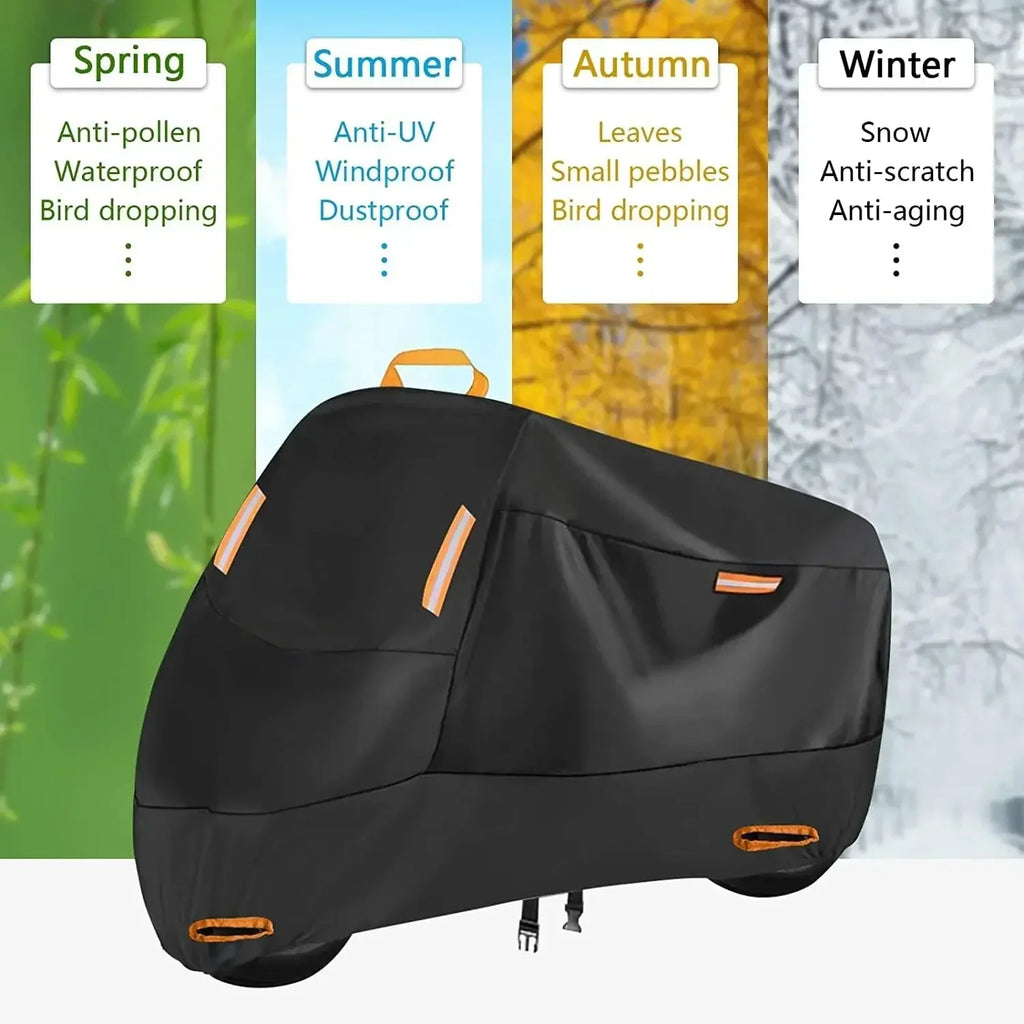 Motorcycle Cover Waterproof All Season Dustproof UV Protective Outdoor Indoor Scooter 210D 420D Wear-resistant Fabric Amagi