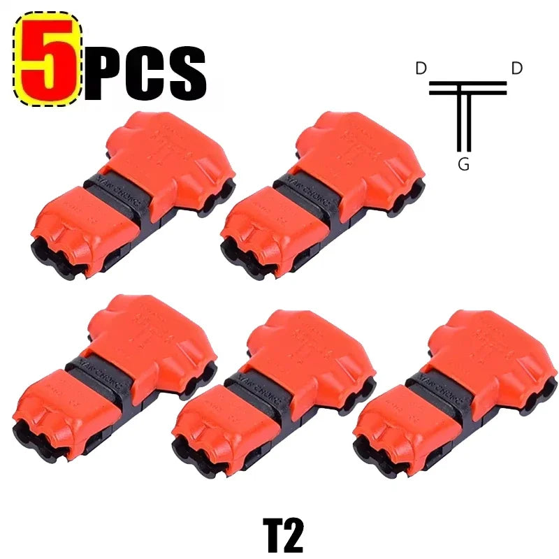T-Tap Wire Connectors – I & T Type 2-Pin Splice Connector 12V 24V DC 300V AC 18-22AWG