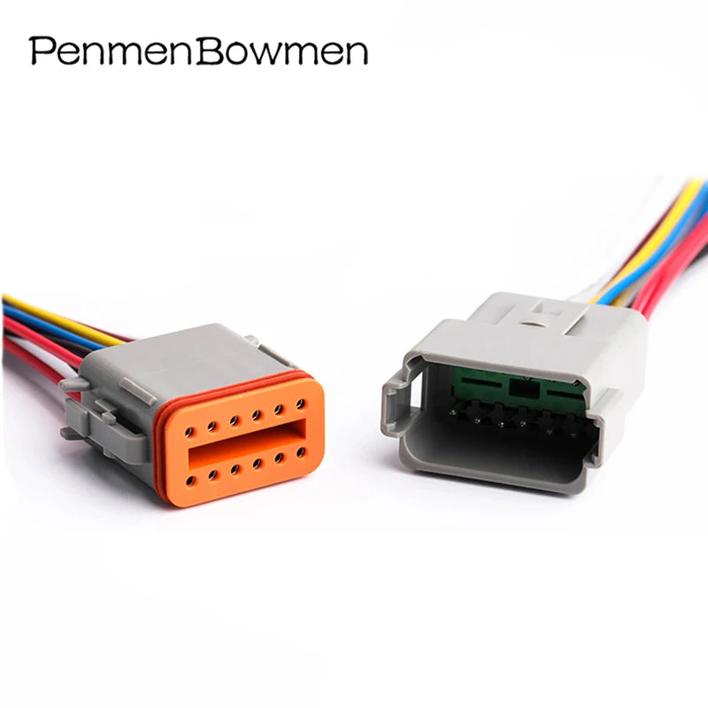 1 Set 2 3 4 6 8 12 Pin Car Deutsch DT Electrical Cable Connectors Male Female Wire Harness Plug DT06-2S DT04-2P
