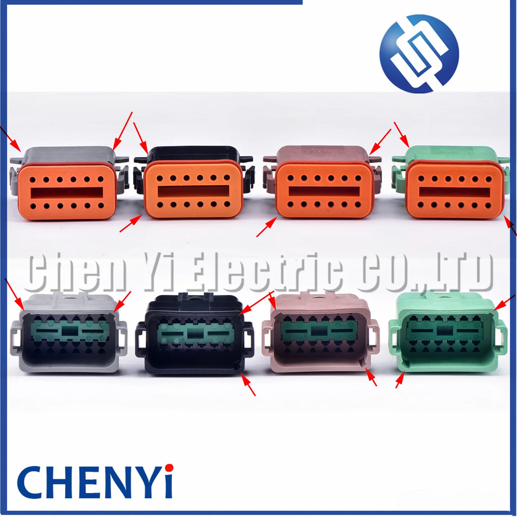 12 Pin Waterproof Connector Plug DT06-12S DT04-12P DT06-12SB DT04-12PB DT06-12SC DT04-12PC DT06-12SD DT04-12PD with Pins