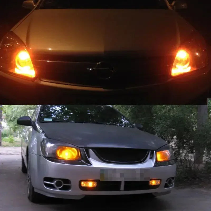 1 Pair Car T10 12V LED Signal Light Orange Amber Light Position Parking City Lights T10 168 194 2825 W5W 19SMD LED Bulb Amagi