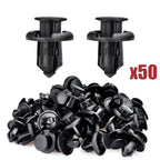 50 Pcs Car Bumper Retainer Clips Nylon Rivet Fastener Bumper Clip Retainer Screw Fender For Honda Door Trim Panel Retainer