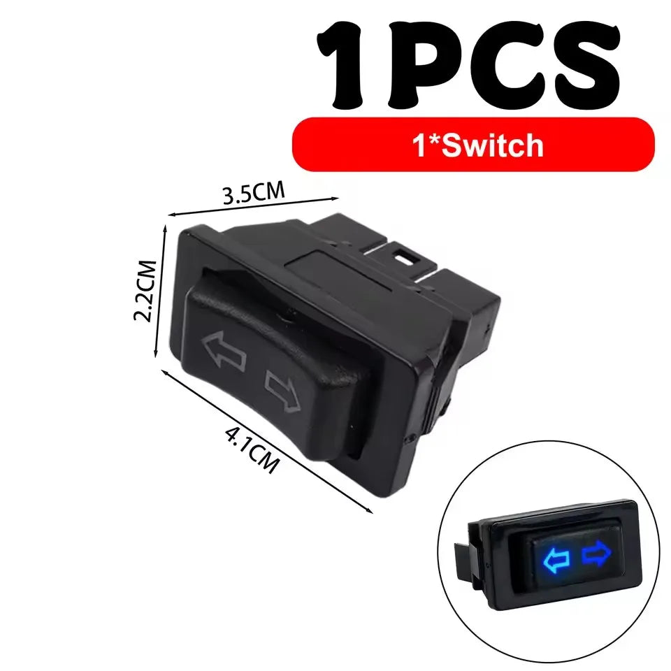 Universal Auto Power Window Switch Glass Lifting Control Button 12V 20A 5 Pin Rocker Toggle Blue Red LED Light Car Interior Kit