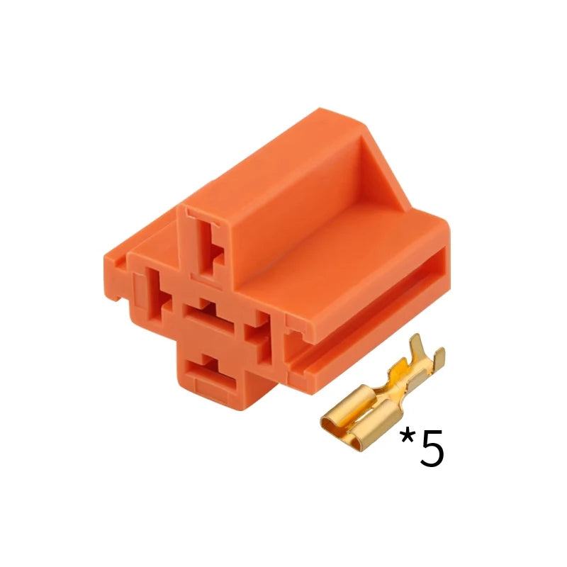 5-hole automotive relay seat 12V harness plug instrument connector with terminal DJJ7051A-6.3-21