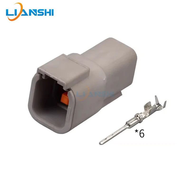DTM06-6S Car connector DTM04-6P waterproof connector Male and female excavator wiring harness 6-hole plug