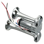 Super Loud 600DB Dual Trumpet Train Horns for Trucks 12V Stainless Steel Electric High Decibel Chrome Finished Car Speaker with