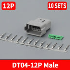 10 Sets Deutsch DT Connector DT06-2S/DT04-2P 2P 3P 4P 6P 8P 12P Waterproof Electrical Connector For car Motor With Pins 22-16AWG