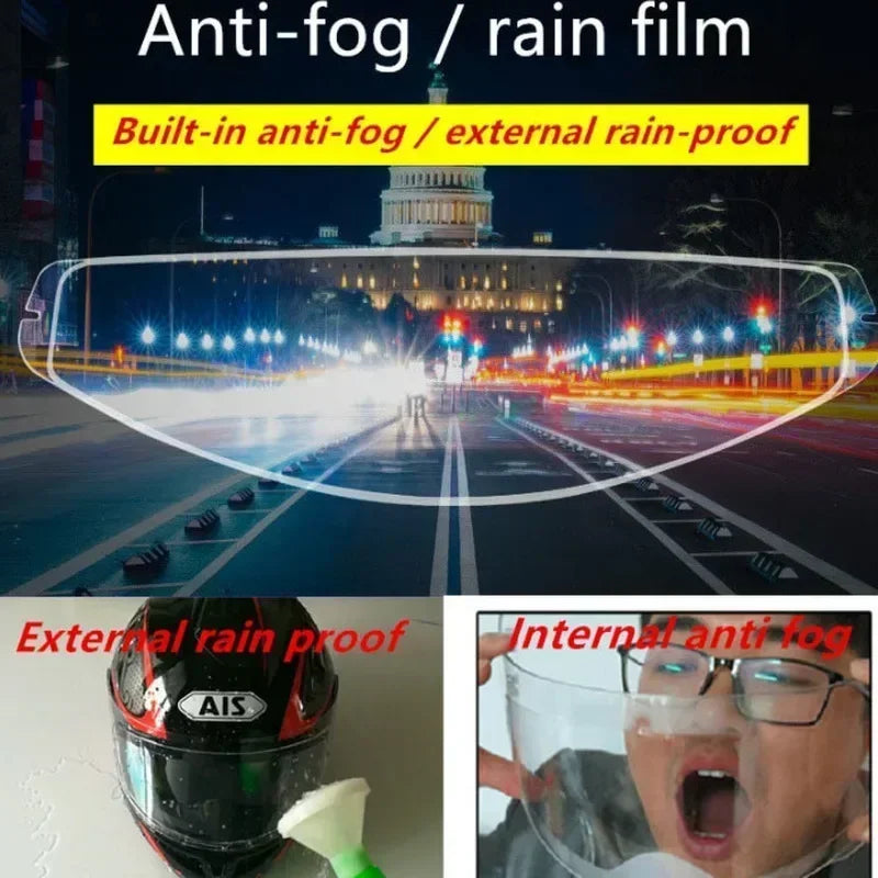 Motorcycle Helmet Anti-fog Film and Rain Film Durable Nano Coating Sticker Film Amagi