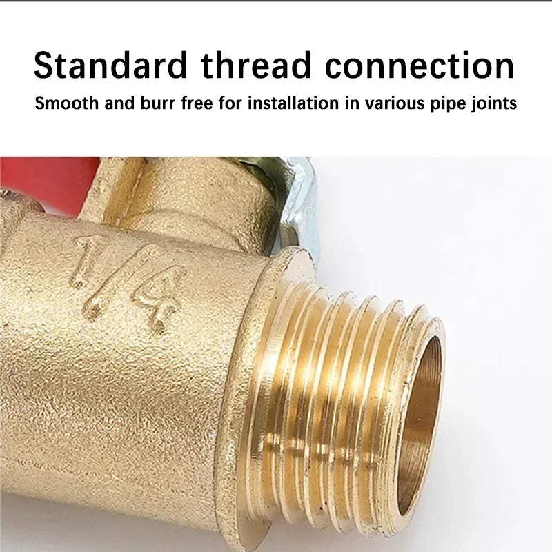 10PCS Ball Valve with 6-12mm Hose Barb and Male Thread Connectors (1/8'', 1/2'', 1/4'') for Copper Pipe Fitting Coupler Adapter
