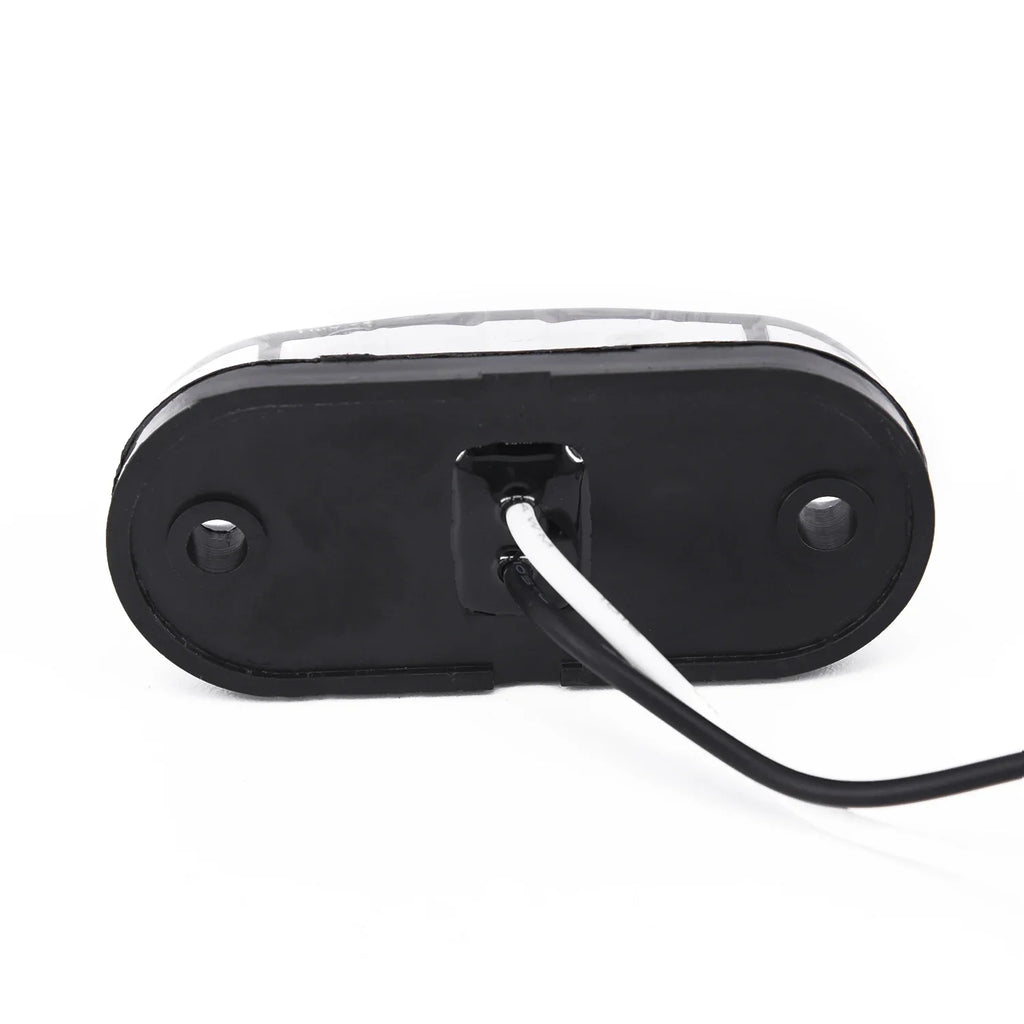 2Pcs Set White Marker Lights 12V LED Car Side Marker Tail Light 24V Trailer Truck Lamp Waterproof Plastic Signal Lamp