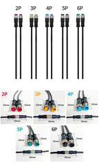 5/20PCS M9 2 3 4 5 6 Pin DC Electric Bicycle Butt Joint Plug waterproof female male Connector Wiring Scooter Brake Cable 20CM