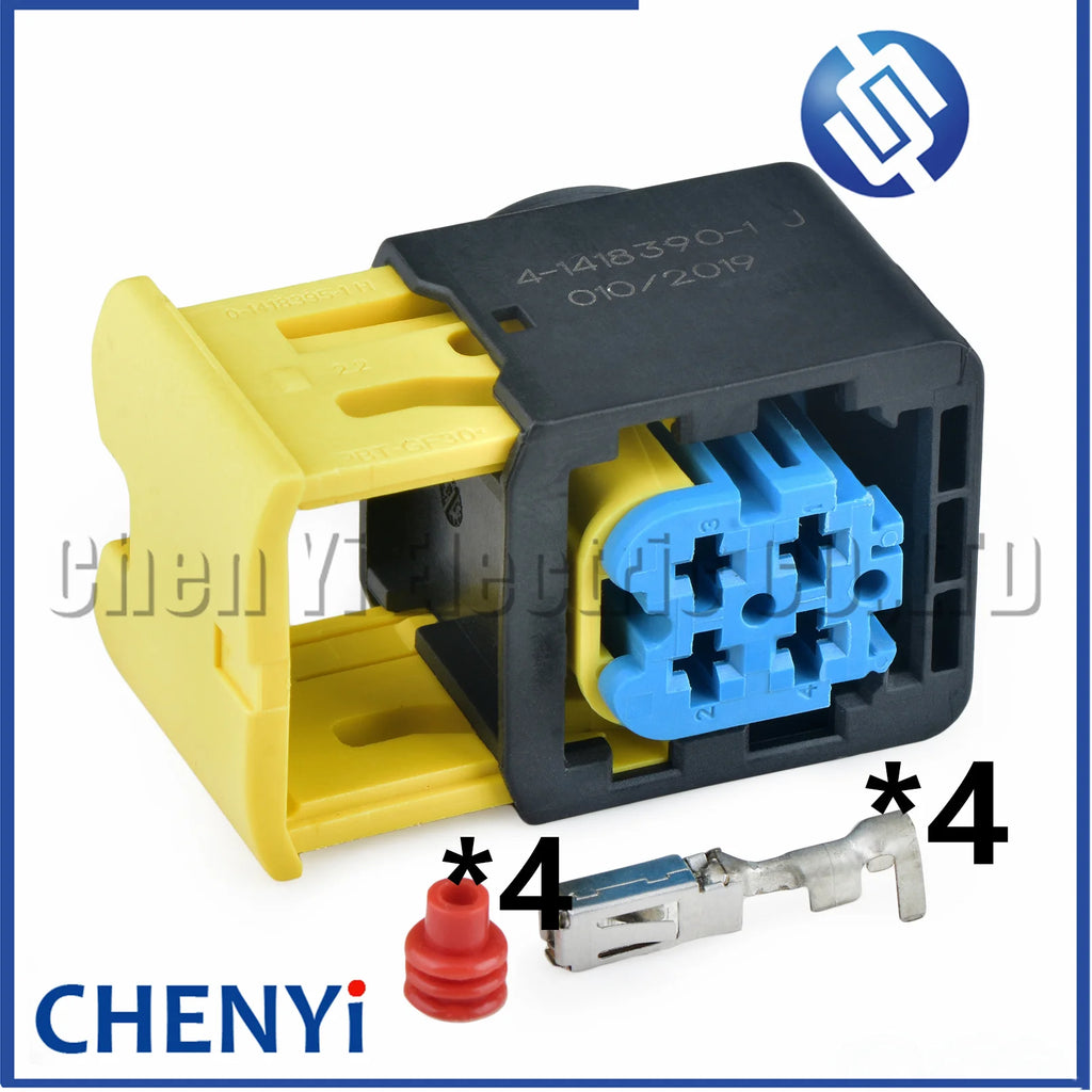 4 Pin Auto Nitrogen oxygen sensor Connector Urea pump Plug 1-1418390-1 2-1418390-1 3-1418390-1 4-1418390-1 For CUMMINS Auman