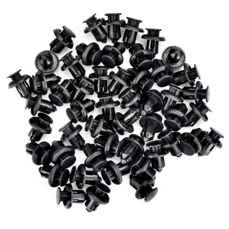 50 Pcs Car Bumper Retainer Clips Nylon Rivet Fastener Bumper Clip Retainer Screw Fender For Honda Door Trim Panel Retainer