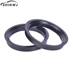 1 Set 4 Hub Centric Rings Car Wheel Bore Center Collar 66.6-57.1mm For Cars ID 57.1-mm Black