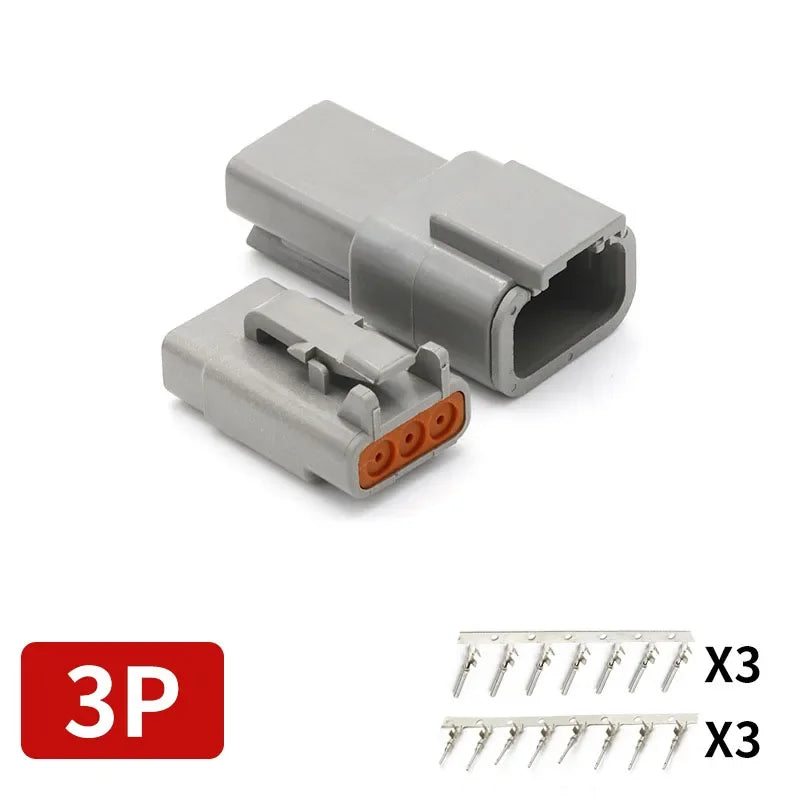 Deutsch DT/DTM/DTP/DTF Series Waterproof Connector 2-12Pin | Flange Mount for Automotive & Industrial Wiring Harness