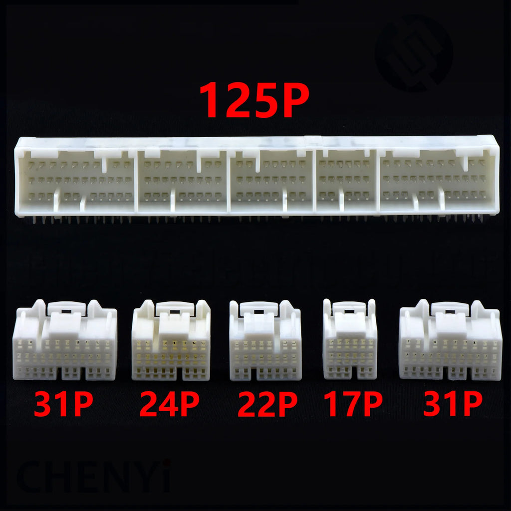 17P/22P/24P/31P/125 Pin PCB Mount Header Connector ECU plug Socket 1318612-1 With  pins For Honda K20 K24 Toyota Nissan
