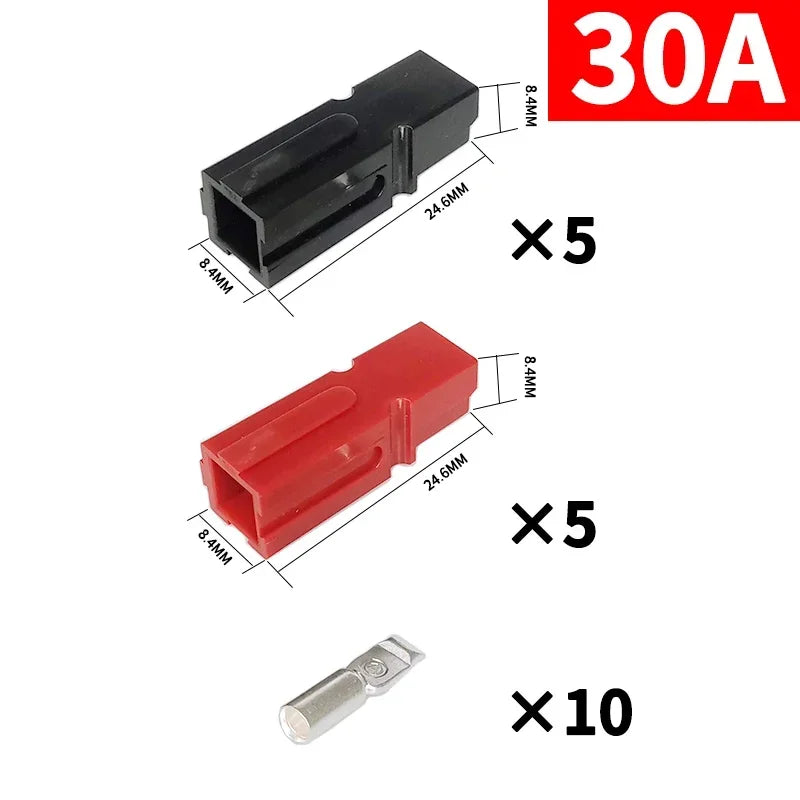 10/50/100/500Pcs  SB30 30A/75A/120A/180A High Current Quick Connect Plug 600V DC for Battery/UPS Power & Solar System