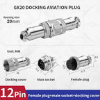 1Set GX20 2/3/4/5/6/7/8/9/10/12/14/15 Pin Male&Female Docking Aviation Plug&Socket Circular Waterproof butt joint Connector