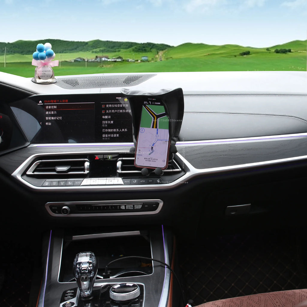Car Mobile Phone Sunscreen Foldable Not Hot Stuck Screen Non-reflective Free Of Installation Mobile Navigation Sunshade amabilis
