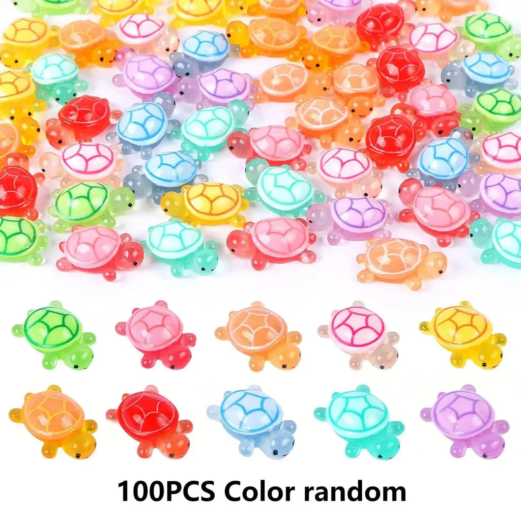 Mini Luminous Turtle Ornaments Glowing In The Dark Miniatures/Giant Turtle Micro Landscape Kids Toys Home Decor Gift Amagi