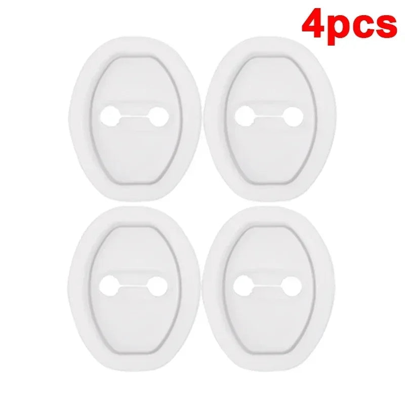 8/1pcs Car Door Lock Anti-collision Silicone Cover Auto Doors Lock Buckle Mute Protective Cushion Sticker Car Shock Absorber Pad