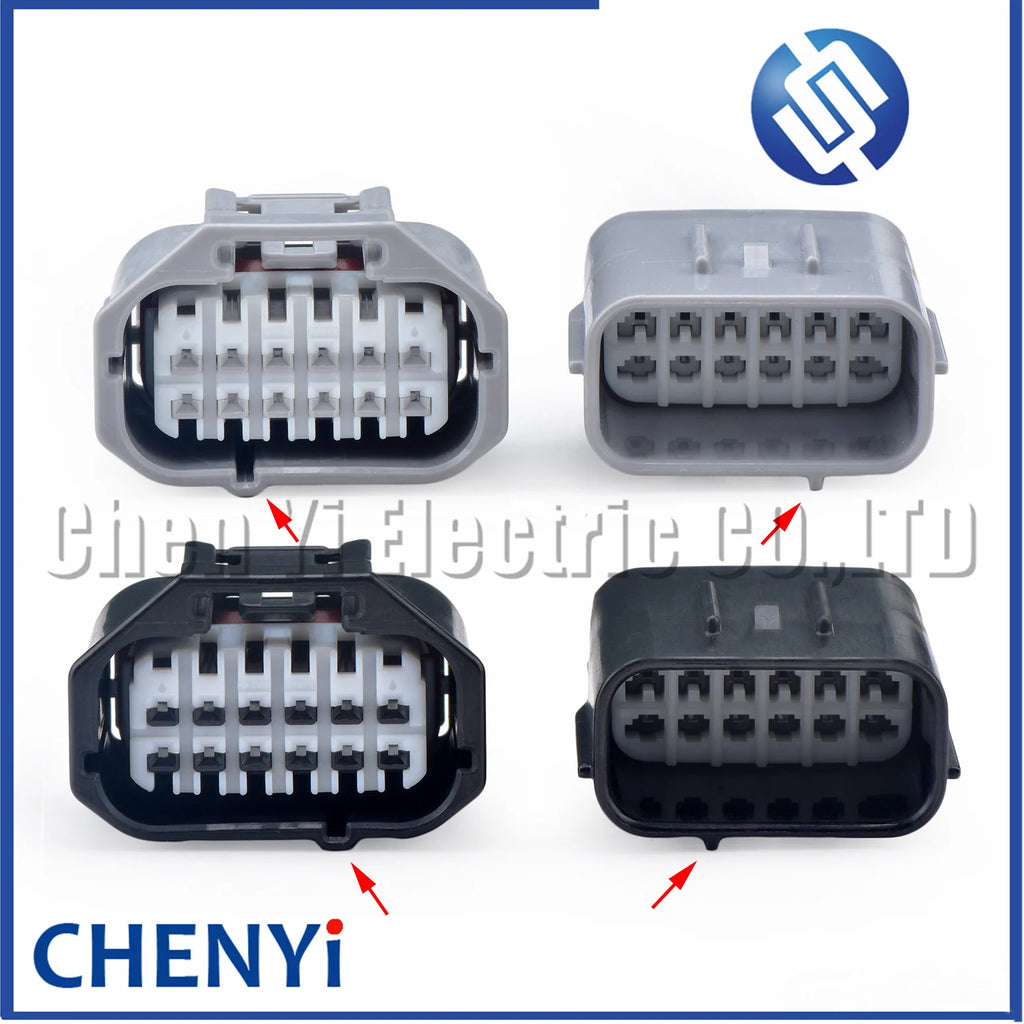 12 Pin Auto waterproof connector Front and rear bumper radar plug 90980-12E42 90980-12E41 90980-12E40 90980-12E39 For Toyota