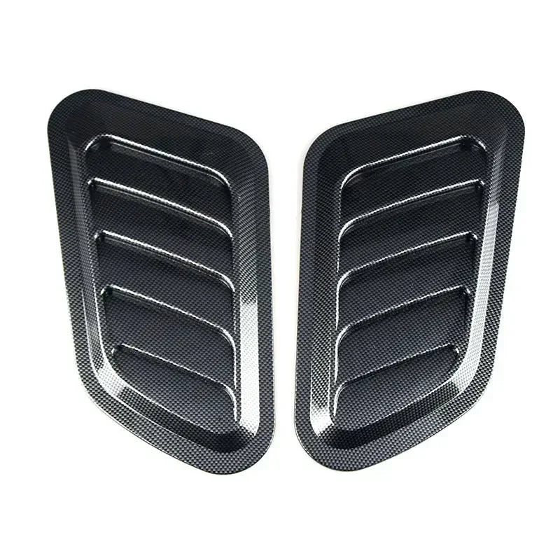Universal Carbon Fiber Car Decorative Cell Air Flow Intake Hood Scoop Bonnet Vent Cover Stickers Decoration Styling Amagi