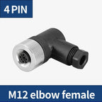 1Pcs M12 12MM Sensor Connector Straight Angle Male Female Waterproof Screw Threaded Plug Coupling 4 5 8 Pin PG7