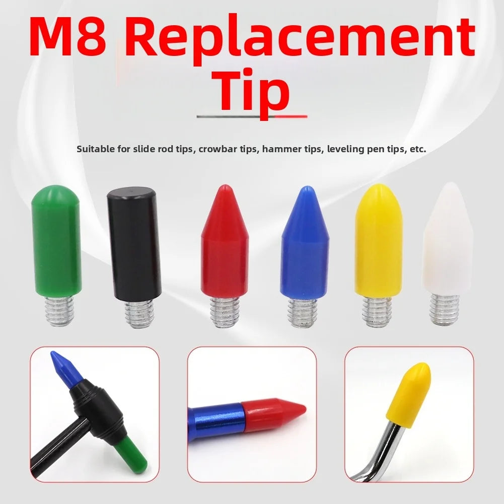 6pcs Car Dent Repair Seamless Repair Tools Multicolor M8 Scratch-free Repair Leveling Replacement Pen Head Flat Nylon Tip