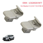2 Pcs Car Grey Sun Visor Clip For Mazda 3 5 6 CX 7 CX 9 RX 8 MPV Car Sun Visor Clip Gray Interior Hanger Hook Clip Bracket