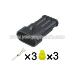 AMP 3Pin ConnectorS Waterproof 1.8mm Male Female Connector Automotive Wiring Harness Cable Socket 282105-1 282087-1