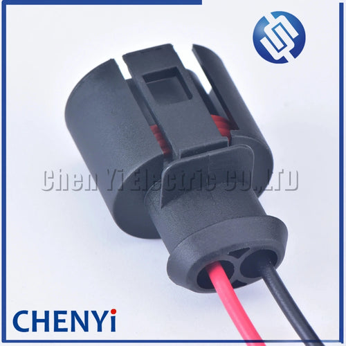 1 pcs 2 Pin Female Auto Waterproof ABS Sensor Plug Sealed Cable Connector 357973202 For 6N0927997 with 15cm 18AWG wire