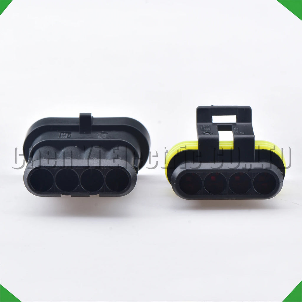 4-Pin Wire Harness female Automotive waterproof connector Black steam harness