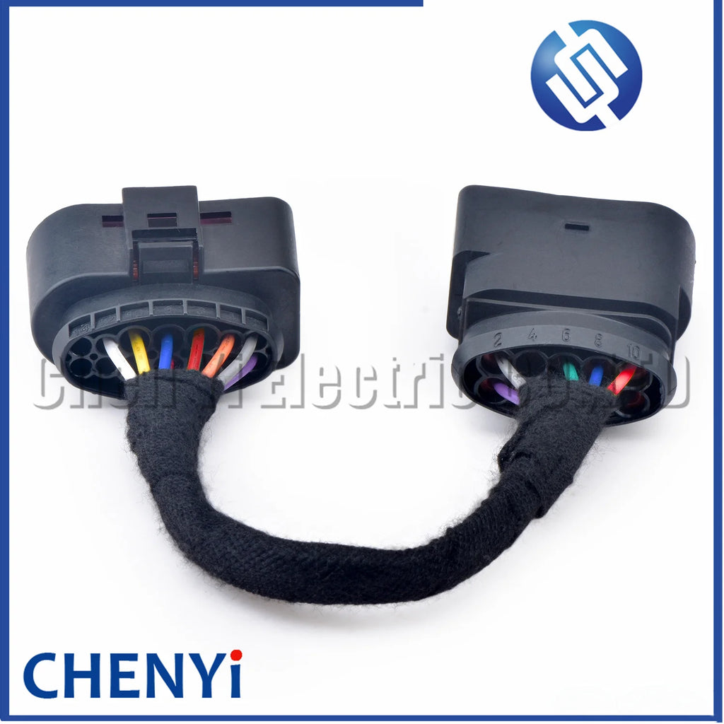 1Pcs 10P to 14P Conversion harness plug 1J0973737 1J0973835 For Halogen Headlamps convert Xenon Headlights adapter cable