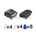 4 Pin Connector Waterproof 3.5mm Male Female Connector Ignition Coil Plug Wire Harness for VW AUDI 8K0973724 8K0973724 1J0973824