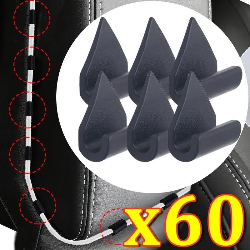 6-60PCS Multi-functional Car Navigation Storage Clip Car Charger Data Cable Fixing Clip Cable Holder Fixed Wire Clips Fastener