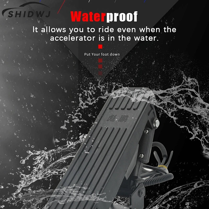 Foot Pedal Electric Bike Scooter Throttle E-bike Electric Tricycle Accelerator Pedal Speed Control Motorcycle Throttle