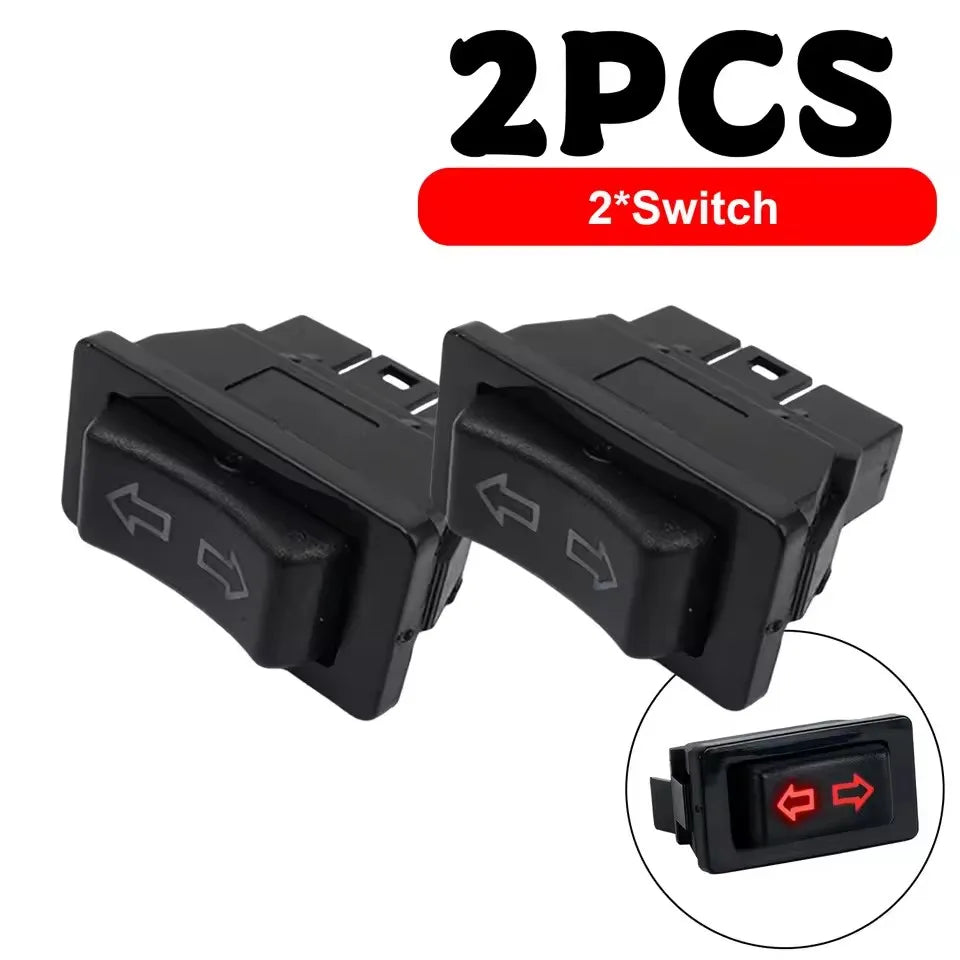 Universal Auto Power Window Switch Glass Lifting Control Button 12V 20A 5 Pin Rocker Toggle Blue Red LED Light Car Interior Kit
