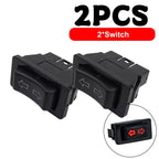 Universal Auto Power Window Switch Glass Lifting Control Button 12V 20A 5 Pin Rocker Toggle Blue Red LED Light Car Interior Kit