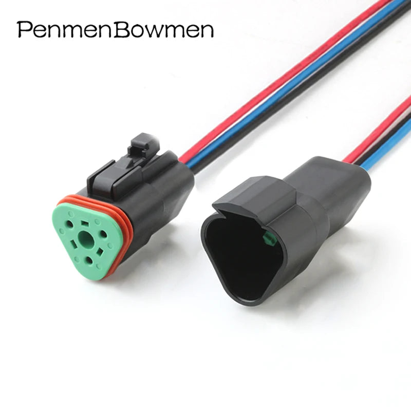 1 Set 2 3 4 6 8 12 Pin Auto Deutsch DT Series Enhanced Seal Electrical Cable Connectors Female Male Wire Harness Plug