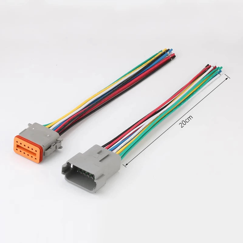 DT04-2P/DT06-2S Automotive Waterproof Connector Harness Plug 2/3/4/6/8/12 Hole for Heavy Truck Plug