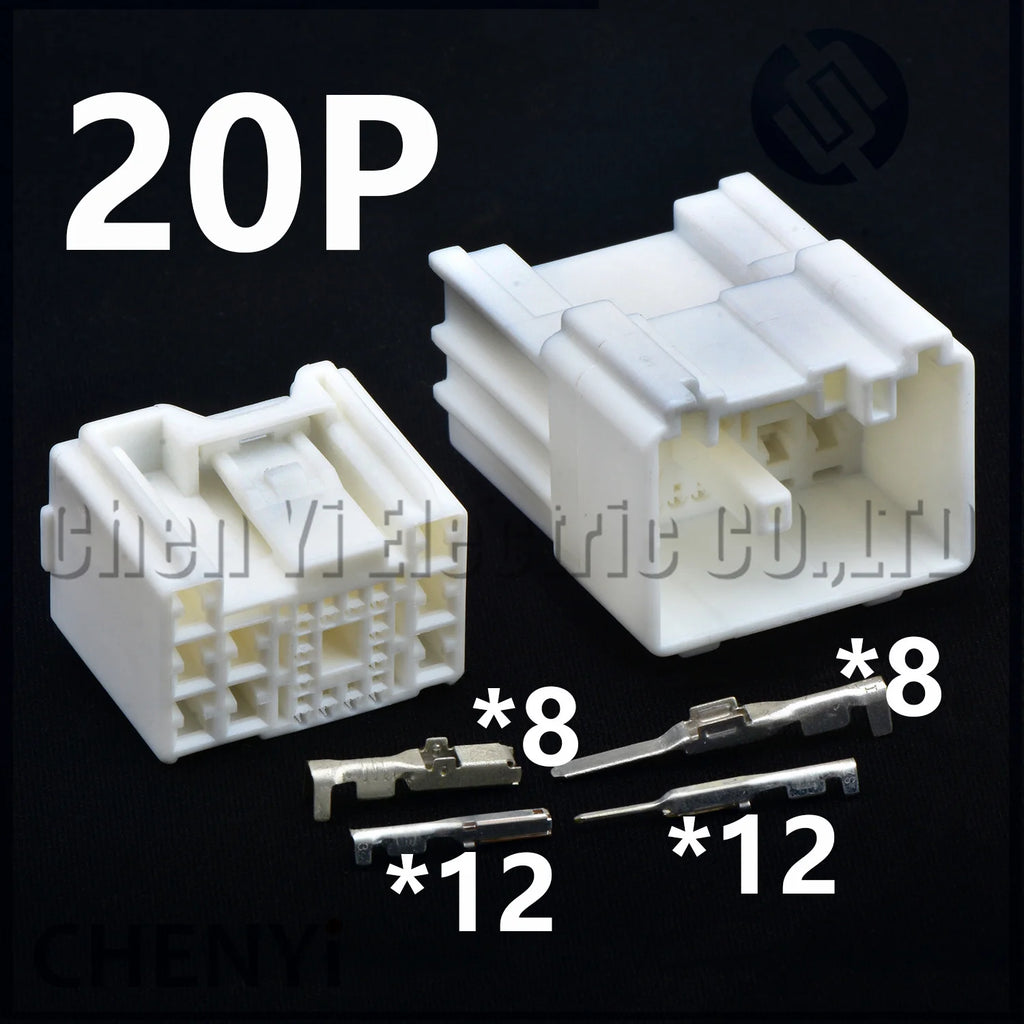 20 Pin 8B+12S Automotive connector Power plug between car doors CY0020-0.6-2.2F 82824-52530 82824-52520 For Toyota REVO