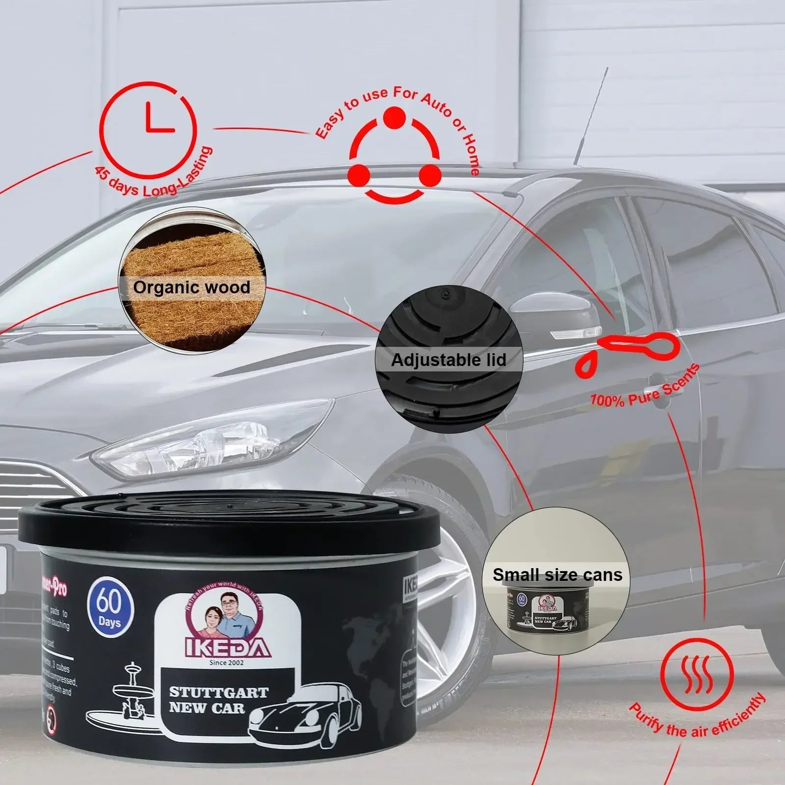 Car Flavoring Perfume Canned Air Fresheners Long-Lasting Auto Aromatherapy Wood Blocks Coffee Flavor Deodorant Supplies Amagi